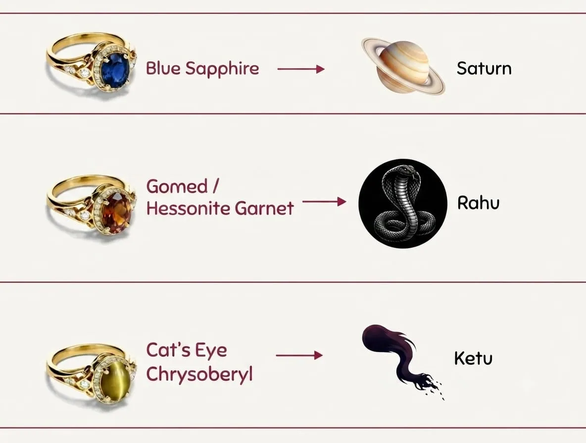 ジョーティッシュにおける惑星と宝石の対応（1）
